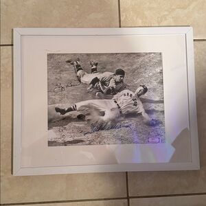 -  Ted Williams Yogi Berra  autographed 8x10 photo
